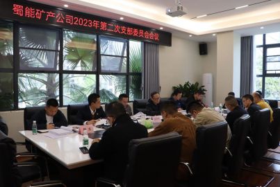 蜀能礦產(chǎn)公司召開2023年 第二次支部委員會會議